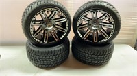 Golf Cart RHOX 205/35R12 Set of Rims and Tires