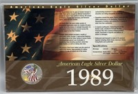 1989 American Eagle Silver Dollar - 99.93% Silver