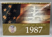 1987 American Eagle Silver Dollar - 99.93% Silver