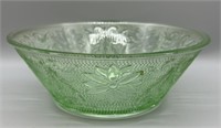 Tiara Glass Chantilly Green Serving Bowl