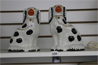 PAIR OF STAFFORDSHIRE DOGS