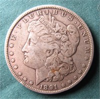 1891 U.S. MORGAN SILVER DOLLAR COIN