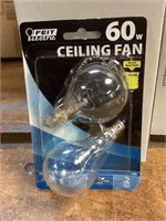 60W Ceiling Fan Light Bulbs x 3 Bxs (GREAT DEAL)