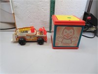 2 Vintage Toys (Fire Truck some damage)