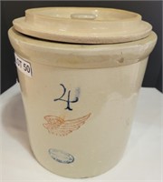 4 Gallon Red Wing Crock, with No. 3 Lid