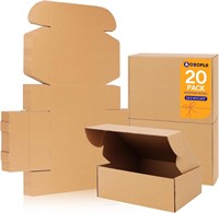 20 Pack 12x9x4 Shipping Boxes  Brown Corrugated