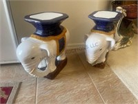 Pair of porclean elephants @ 2 ft tall