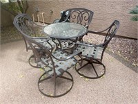 Patio set Metal with 4 chairs