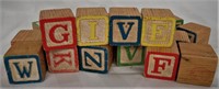 21-ABC VINTAGE WOOD LEARNING BLOCKS