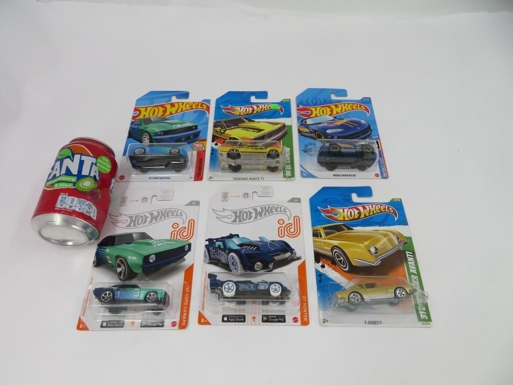 6 voitures hot wheels die cast