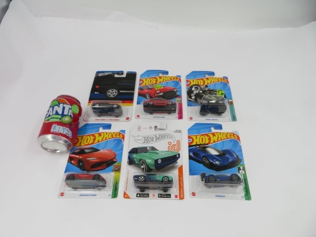 6 voitures hot wheels die cast