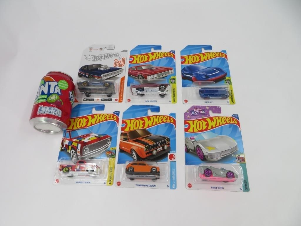 6 voitures hot wheels die cast