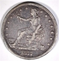 1877-S TRADE DOLLAR  F-VF  RIM BUMP