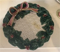 Fritz and Floyd Ceramic Wreath Plate