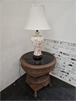 Side Table with Table Lamp 254" w x 24" high