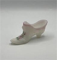 Fenton Glass Pink Pastel Shoe