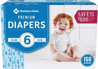Member's Mark Baby Diapers Size 6 150 Count
