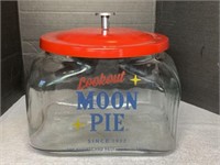 Vintage Lookout Moon Pie Advertising Counter Jar