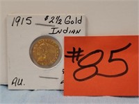 1915 $2 1/2 Gold Indian - AU