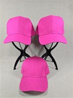 Hot Pink Baseball Cap Trio NEW!