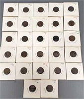 27 Indian head pennies 1883-1908