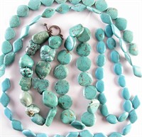 Six Turquoise Strands/Necklace