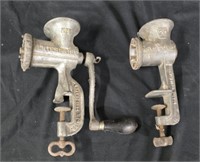 Vintage meat grinders