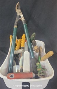 Plastic Holder with Garden Hand Tools