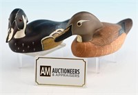 Pair of 1/3 size carved Wildfowler Decoys,