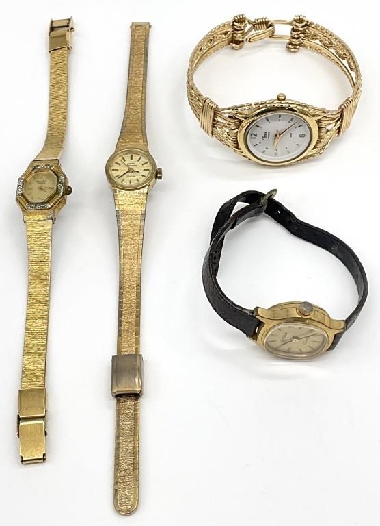 4pc Vintage Ladies Wrist Watches