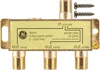 GE Digital 3-Way Coaxial Cable Splitter, 2.5 GHz