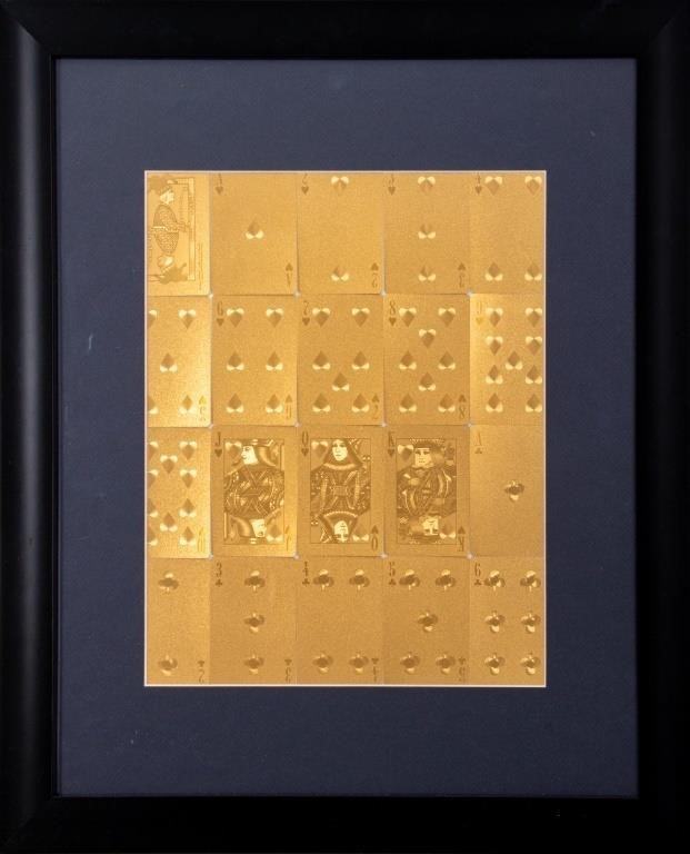 Gold-Tone Playing Cards Assemblage