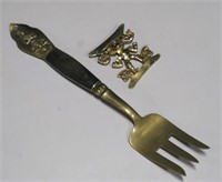 Thai God Form Brass Fork & Central American Charm