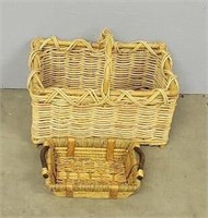 (2) Woven Wicker Baskets