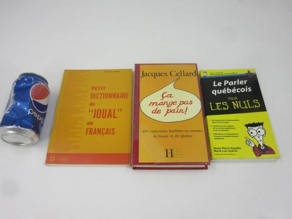 3 livres Joual et parler québécois