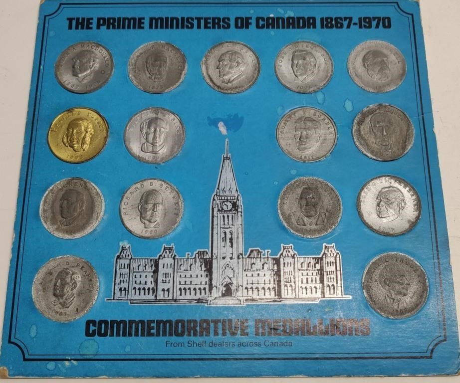 1867-1970 Prime Ministers of Canada Coin Set