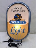 Schlitz Light Lighted Beer Advertising Sign