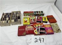 Vintage playing cards card games chips