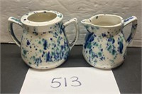 Speckle Ware Creamer Green n Blue