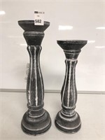 2 PCS DECO 70 WOOD CANDLE HOLDER