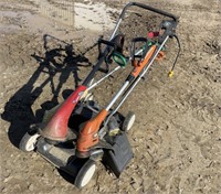 ELEC. PUSH MOWER, 3 ELEC. WEED EATERS