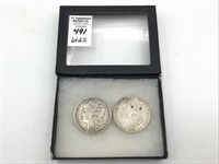 Lot of 2 Morgan Silver Dollars-1879 & 1881