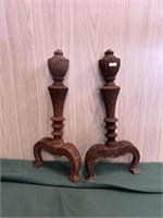 Antique Cast Iron Firedogs Andirons