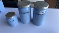 3 Delphite round canisters