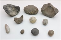Native American Grinding Stone and Pieces