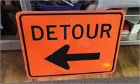 30"×24" Metal Detour Road Sign