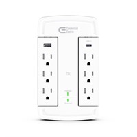 $30  6-Outlet Swivel Surge Protector with USB