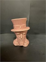 5” tall uncle Sam pink planter