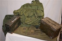 2-MILITARY AMMO CANS & DUFFEL BAGS ! R-2-2