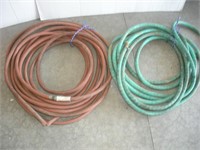 (2) Heavy Duty Hoses - 1 damaged